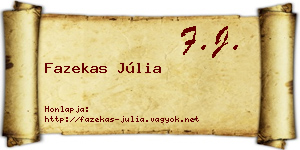 Fazekas Júlia névjegykártya
